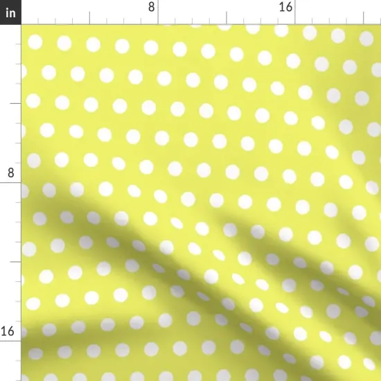 Various Fabrics by the Yard or Fat Quarter Yellow Bright Retro Neon Doll Fashion Playhouse Party Polka Dots Medium Scale Custom Printed Fabric by Spoonflower {2}