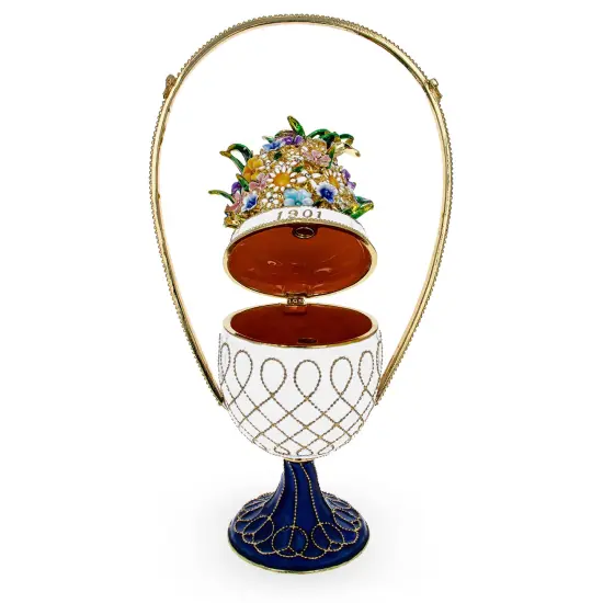 1901 Basket of Flowers Royal Easter Egg {4}