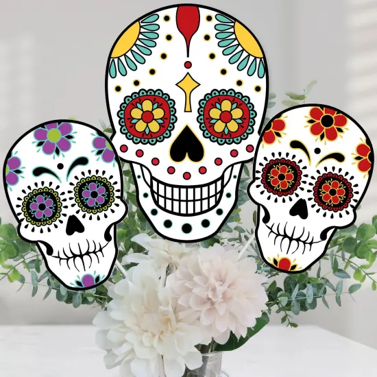 Big Dot of Happiness Day of the Dead - Sugar Skull Party Centerpiece Sticks - Table Toppers - Set of 15 {1}