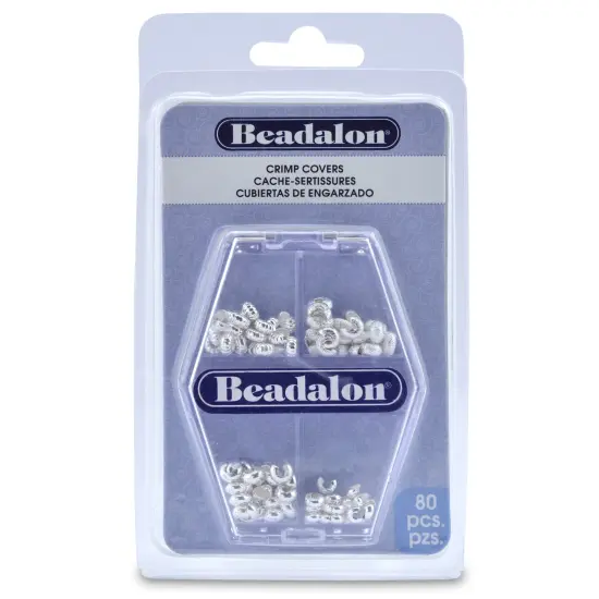 Beadalon Crimp Covers Variety Pack 80/Pkg-Silver-Plated {1}