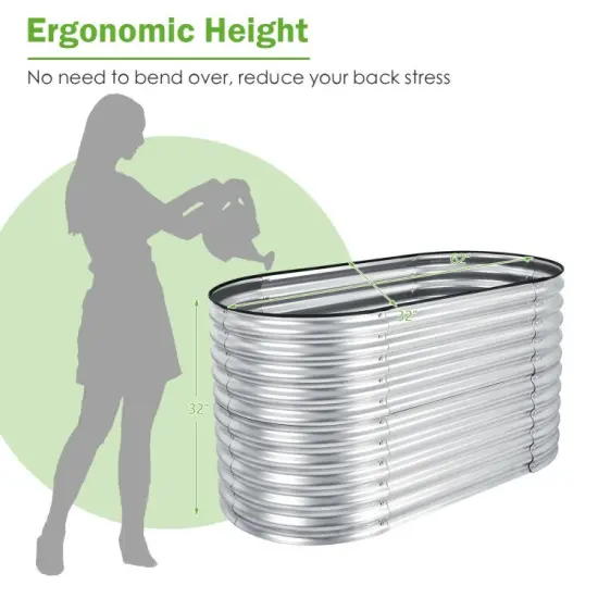 Raised Garden Bed with Open Base for Growing Vegetables {5}