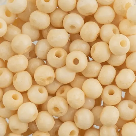 John Bead 4mm Round Natural Bone Beads, 200pcs {1}