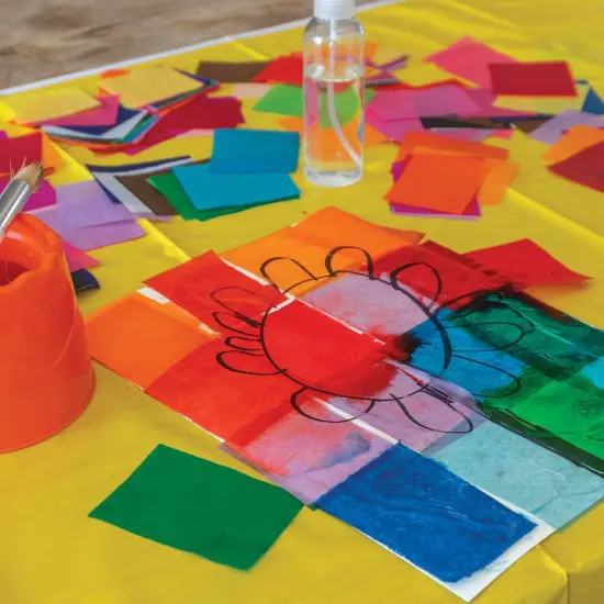 Deluxe Bleeding Art Tissue, 25 Assorted Colors, 12" x 18", 100 Sheets Per Pack, 3 Packs {4}