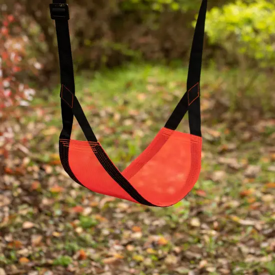 Indoor and Outdoor Patio Playground Kids Fun Hanging Mesh Fabric Tree Swing with Adjustable Strap Red {4}