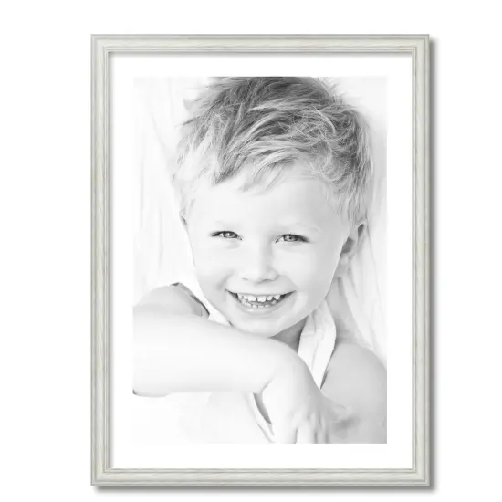 ArtToFrames 22x30" Matted Picture Frame with 18x26" Single Mat Photo Opening Framed in 1.25" White and 2" Mat (FWM-4098-22x30) {4}