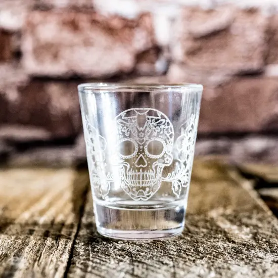 2oz Sugar Skull Shot glass {6}