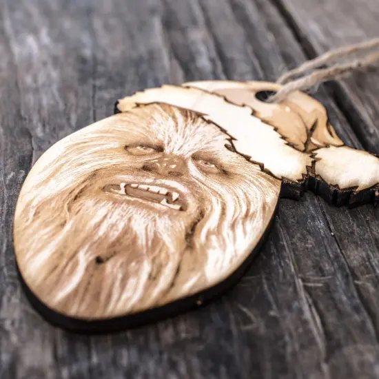 Ornament - Santabacca - Raw Wood 4x5in {2}