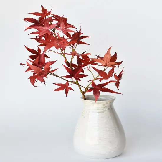 27" Faux Japanese Maple Leaf Stem {1}