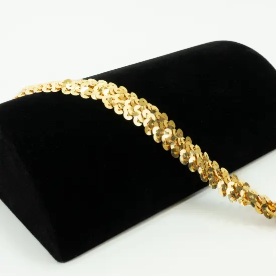 10 yards of 2 Row 7/8" Metallic Stretch Sequin Trim | 10 yard cut Royal Blue {7}