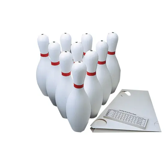 Bottom Weighted Plastic Bowling Pins, Official Size {1}