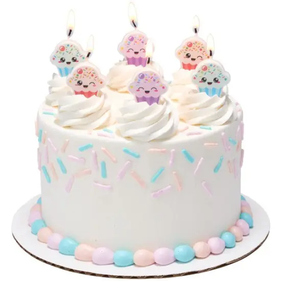 Cupcake Shaped Candles, 6pc {3}