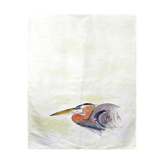 Betsy Drake Heron Portrait Beach Towel Multicolor {1}