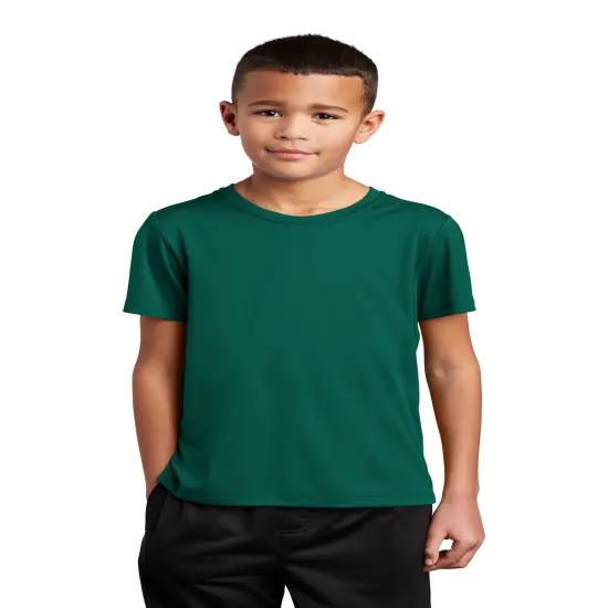 Sport-Tek&reg; Youth Posi-UV Pro Crew Neck Short Sleeve Tee Marine green {1}