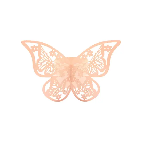 Butterflies Wedding Decor Napkin Rings (Set of 50) Pink {3}