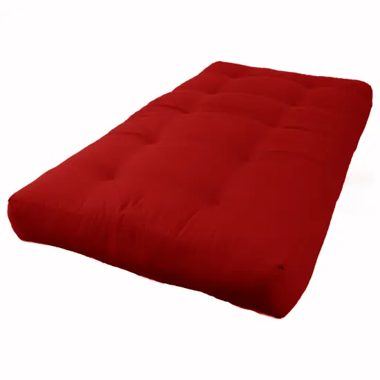 Blazing Needles Renewal 8-inch Twill Twin-size Futon Mattress - Ruby Red - Ruby Red {1}