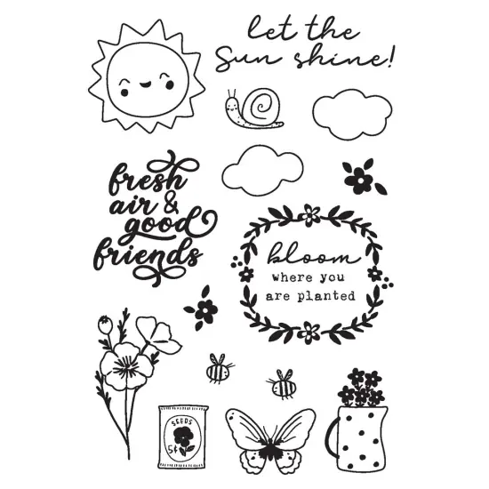 Fresh Air Photopolymer Clear Stamps-15/Pkg {4}