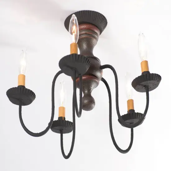 Irvin's Country Tinware Thorndale Ceiling Light in Espresso with Salem Brick {3}