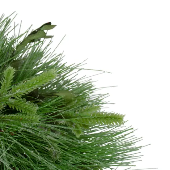 Northlight Real Touch&trade;️ Pine Sprigs and Winter Foliage Artificial Christmas Wreath - 12" - Unlit Green {4}