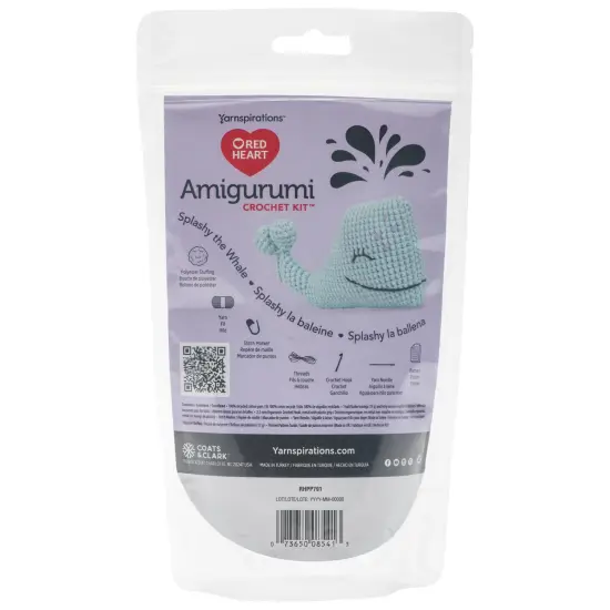Red Heart Amigurumi Kit-Splashy The Whale {1}
