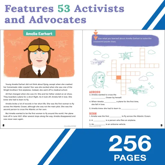 Amazing People: Activists and Advocates Activity Book, 2nd Grade Workbook With Biographies, Learning Activities, Stickers, Flash Cards, Poster, and More for Kids Ages 7 and Up {4}