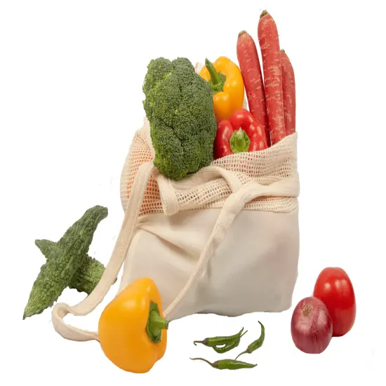 Mesh & Fabric Tote Bag {3}