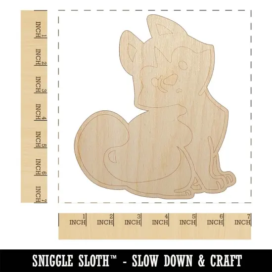 Siberian Husky Sitting Dog Unfinished Wood Shape Piece Cutout for DIY Craft Projects {1}
