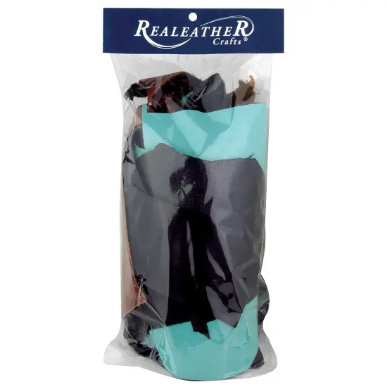 Realeather(R) Crafts Premium Leather Scrap Bag 16oz-Assorted {2}