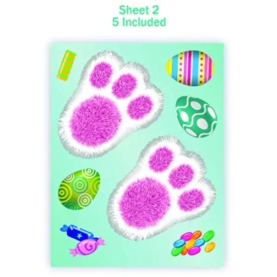 80 Total Paw Print Egg & Candy Floor Decals {6}