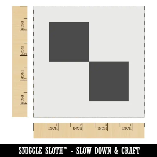 Two Squares for Checkerboard Pattern Wall Cookie DIY Craft Reusable Stencil {7}