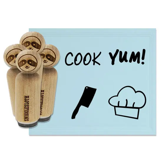 Cooking Chef Cook Hat Food Butcher Knife Rubber Stamp Set for Stamping Crafting Planners {7}