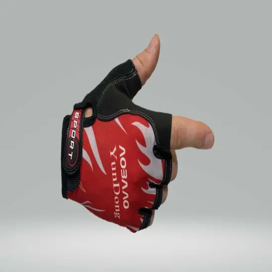 Kitcheniva Gloves Half Finger Sports Cycling MTB Bicycle Motorcycle Red {1}