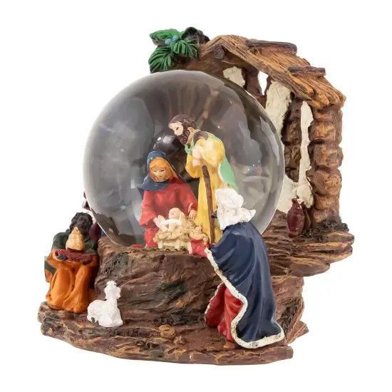 Northlight Holy Family Christmas Nativity Musical Water Globe - 6.75" Brown {5}