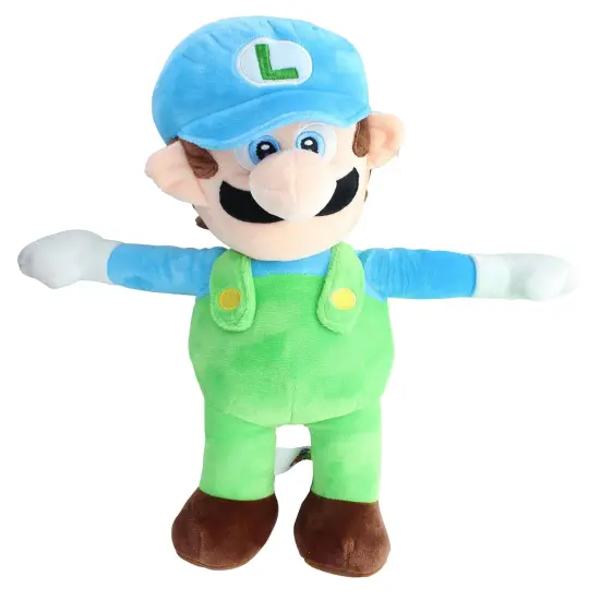 Super Mario 16 Inch Character Plush | Ice Luigi {1}
