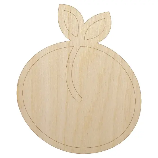 Peach Fruit Doodle Unfinished Wood Shape Piece Cutout for DIY Craft Projects {7}