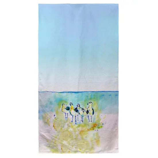 Betsy Drake Abstract Gulls II Beach Towel Multicolor {1}