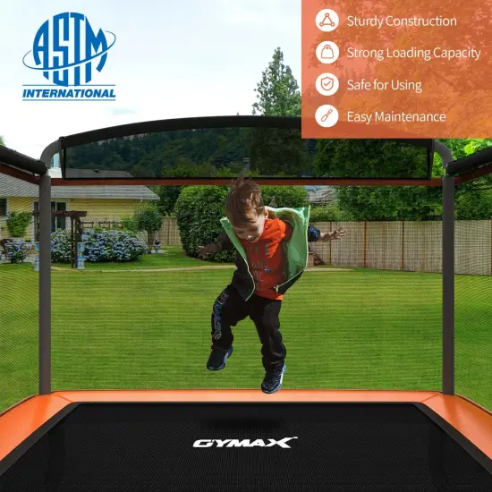 6 Feet Kids Entertaining Trampoline with Swing Safety Fence Orange {2}