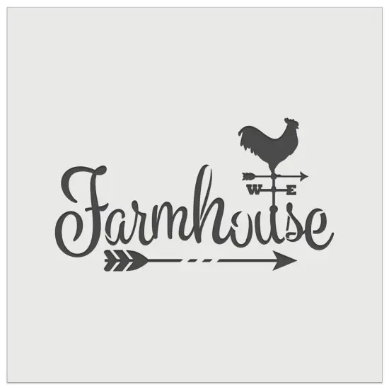 Farmhouse Script Font Arrow Rooster Weathervane Wall Cookie DIY Craft Reusable Stencil {7}