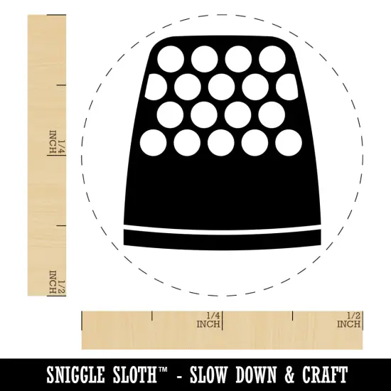Thimble Sewing Self-Inking Rubber Stamp for Stamping Crafting Planners UV {1}