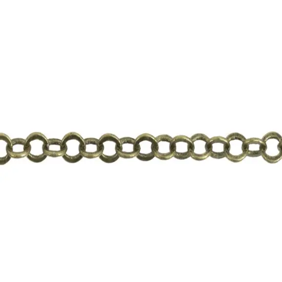 JewelrySupply 4x3mm Antique Brass Plated Cable Chain (Priced per Foot) {1}