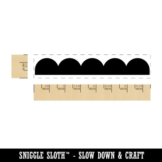Classic Scalloped Border Solid Rectangle Rubber Stamp for Stamping Crafting {1}