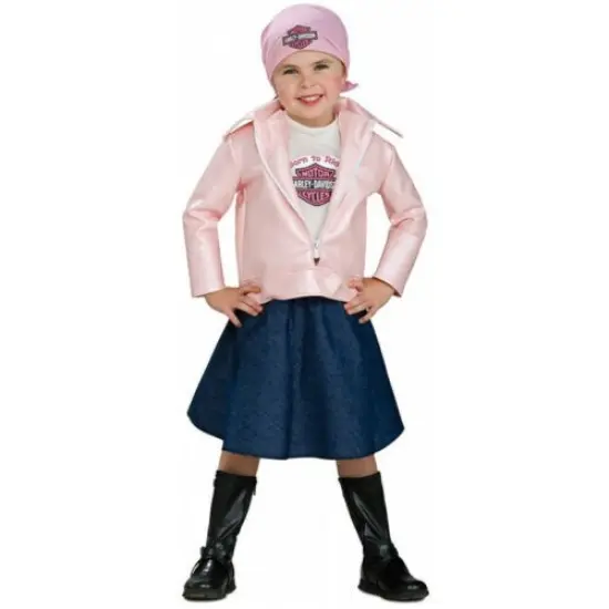 Rubies Child Lil' Biker Babe Halloween Costume, Size Toddler 1-2 Pink {1}