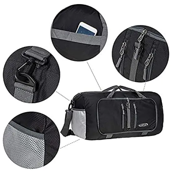 G4Free 40L 65L Foldable Duffel Bag Water Resistant Carry On Tote Bag Lightweight Packable Duffel Bag for Travel Overnight Weekender Bag for Men Women {4}