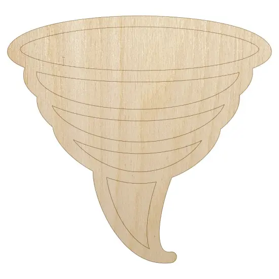 Tornado Icon Unfinished Wood Shape Piece Cutout for DIY Craft Projects {7}