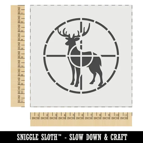 Hunting Hunter Deer in Crosshair Wall Cookie DIY Craft Reusable Stencil {1}