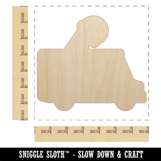 Ice Cream Truck Unfinished Wood Shape Piece Cutout for DIY Craft Projects {1}