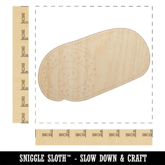 Swiss Roll Cream Cake Unfinished Wood Shape Piece Cutout for DIY Craft Projects {1}