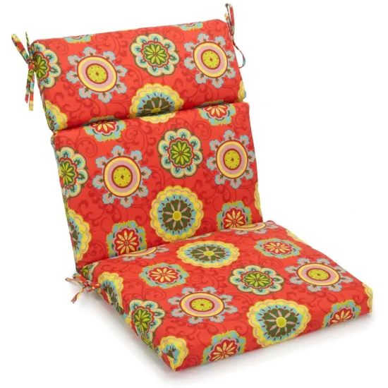 20-inch by 42-inch Spun Polyester Outdoor Squared Seat/Back Chair Cushion - Farrington Terrace {1}