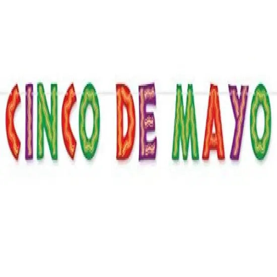Glittered Cinco De Mayo Streamer (Pack of 12) {1}