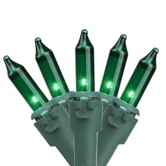 Northlight Mini Incandescent Christmas Lights - Green - 7' Green Wire - 35ct {1}