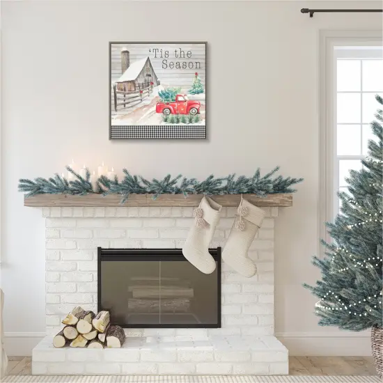 Believe in Holiday Magic IV by Patricia Pinto Framed Canvas Wall Art {1}